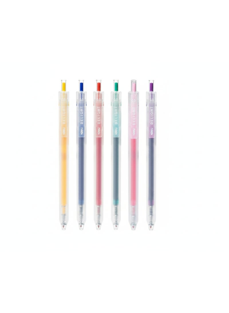 ديلي مجموعة أقلام جل دلي ديلايت 0.5 مم أقلام جل كتابة سلسة - Image 3